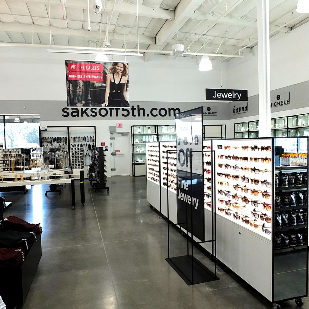 Interior photo of Saks retail store